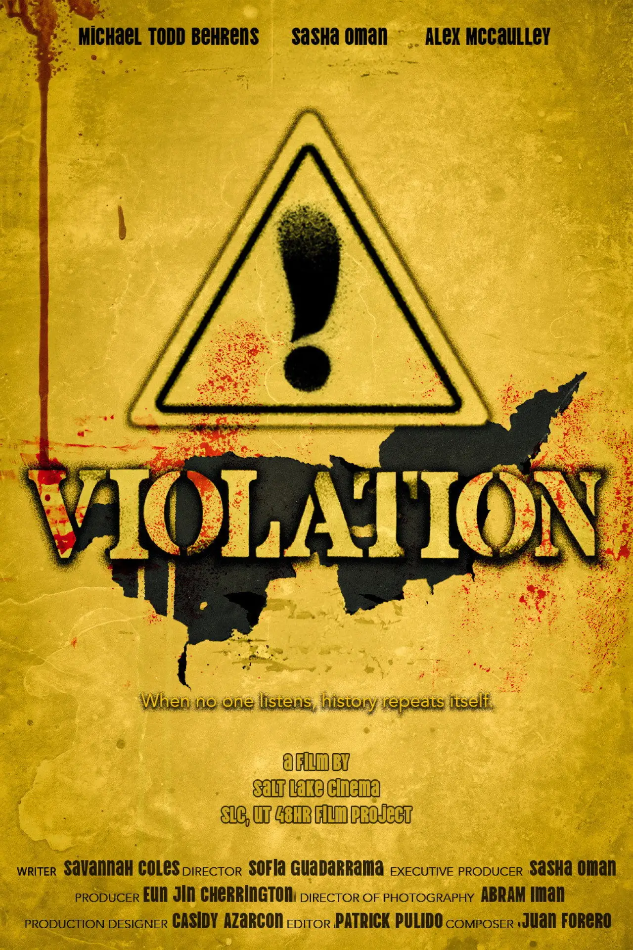 Movie poster "VIOLATION"