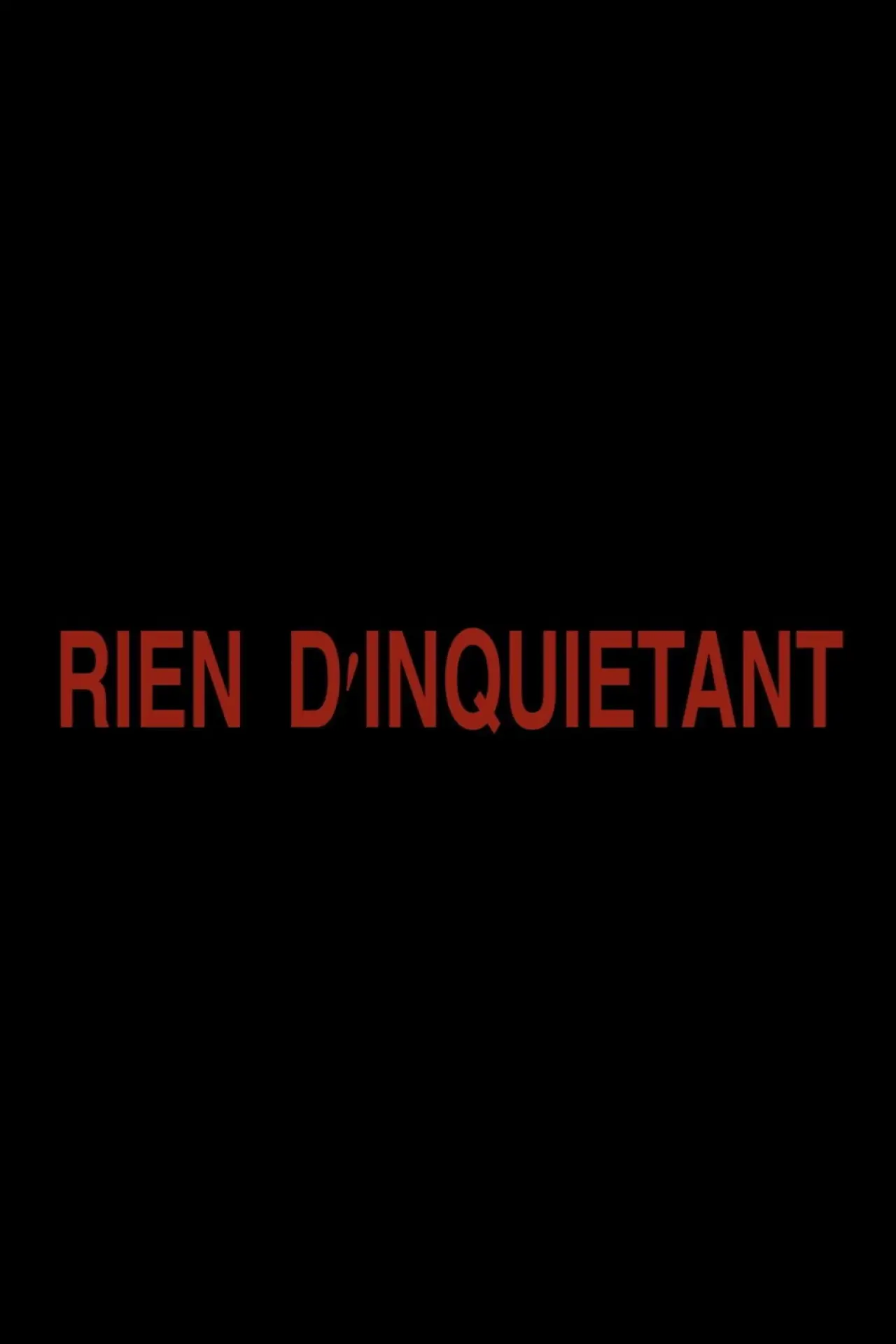 Movie poster "Rien d
