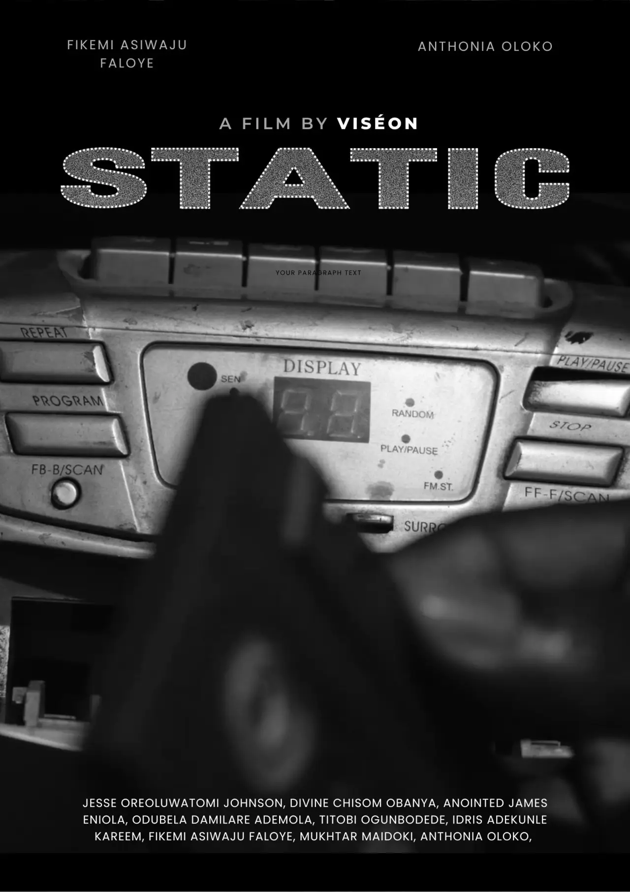 Movie poster "STATIC"
