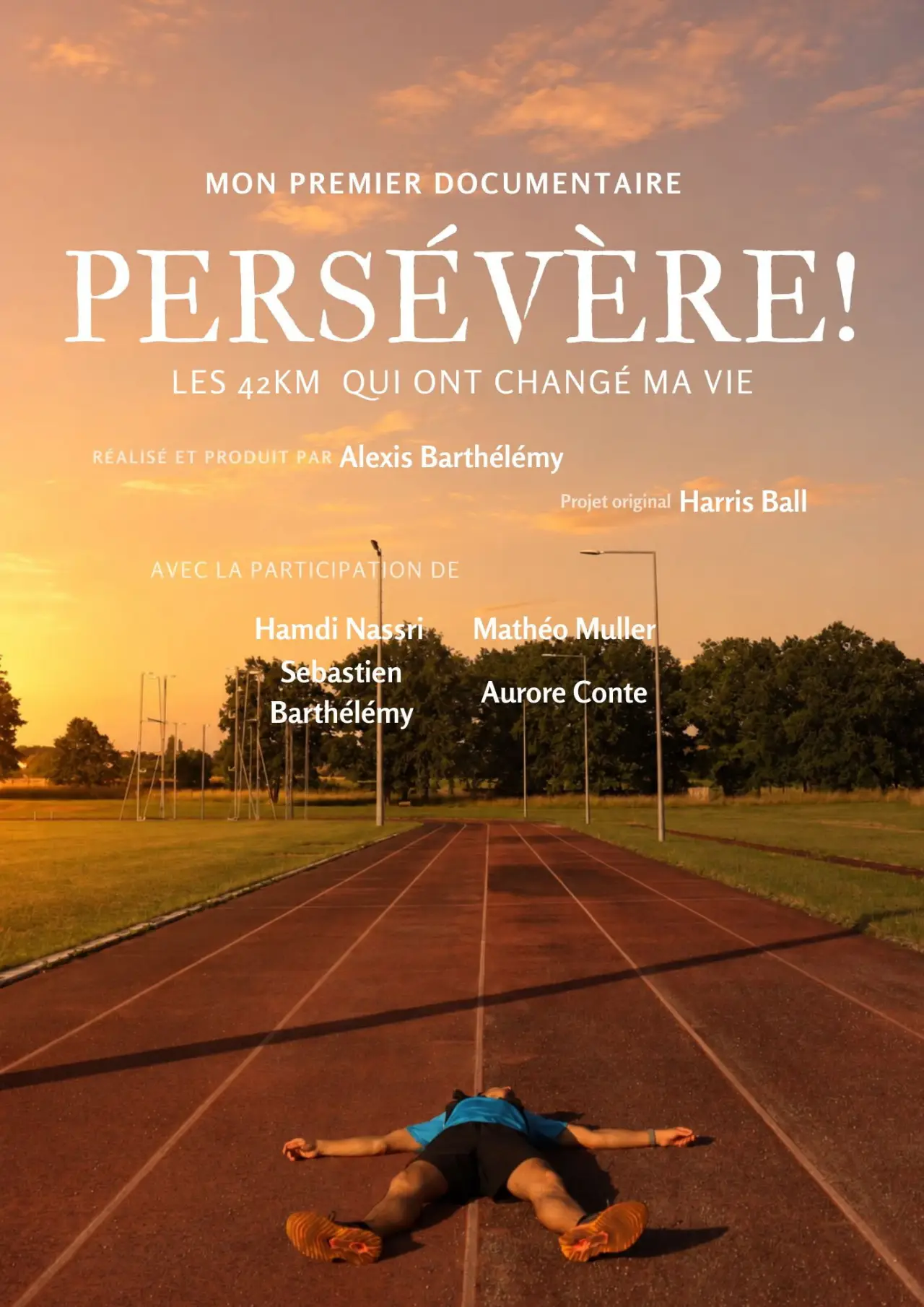 Movie poster "Persévère! Les 42km qui ont changé ma vie"