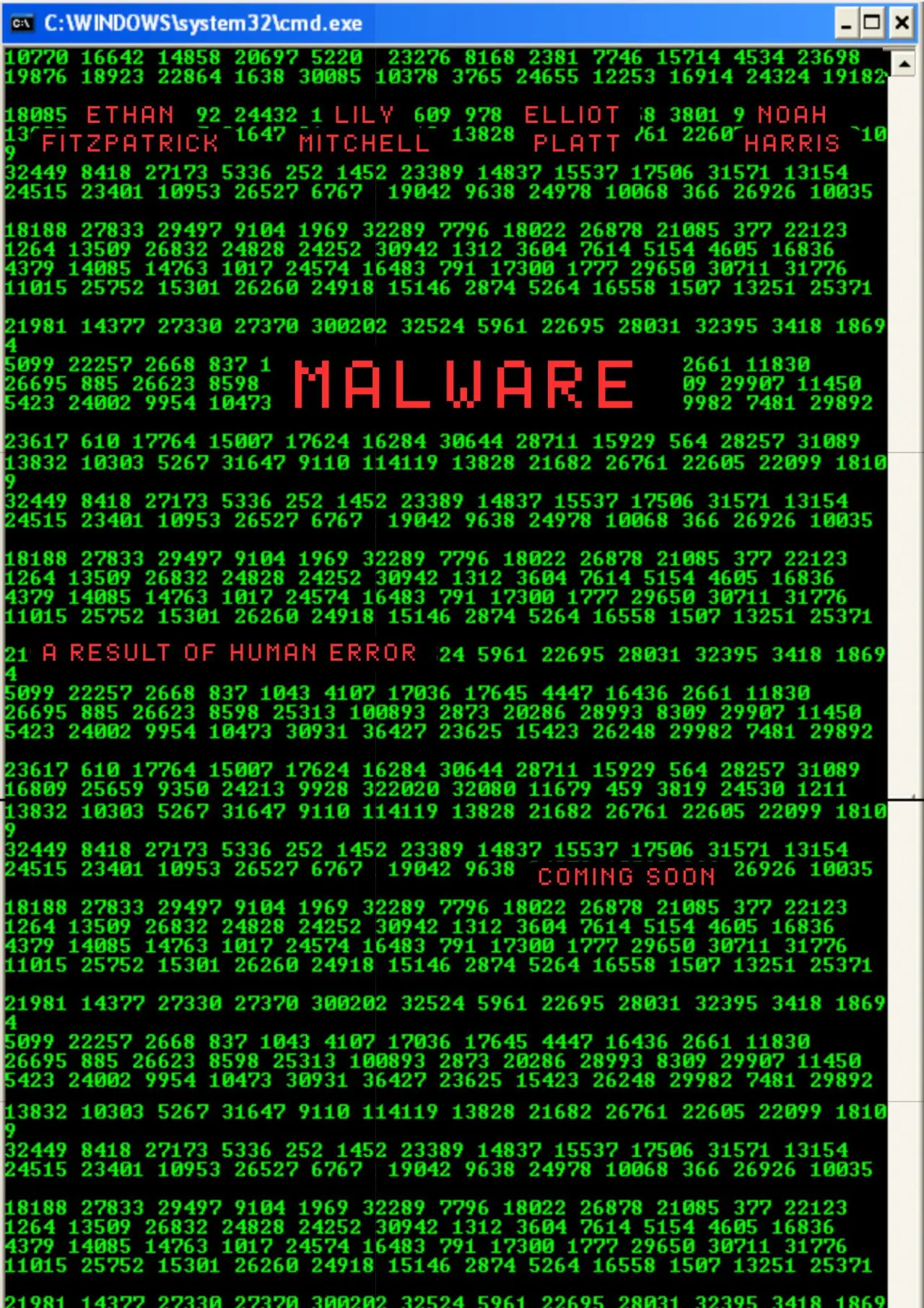 Movie poster "MALWARE"