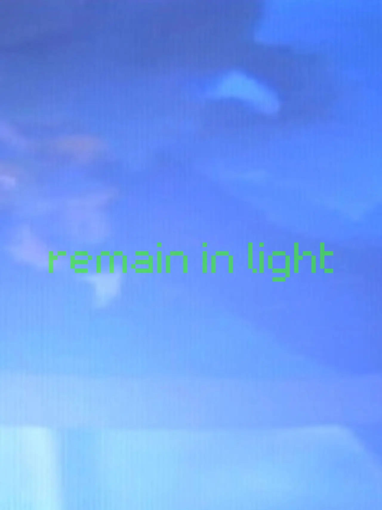 Movie poster "remain in light"