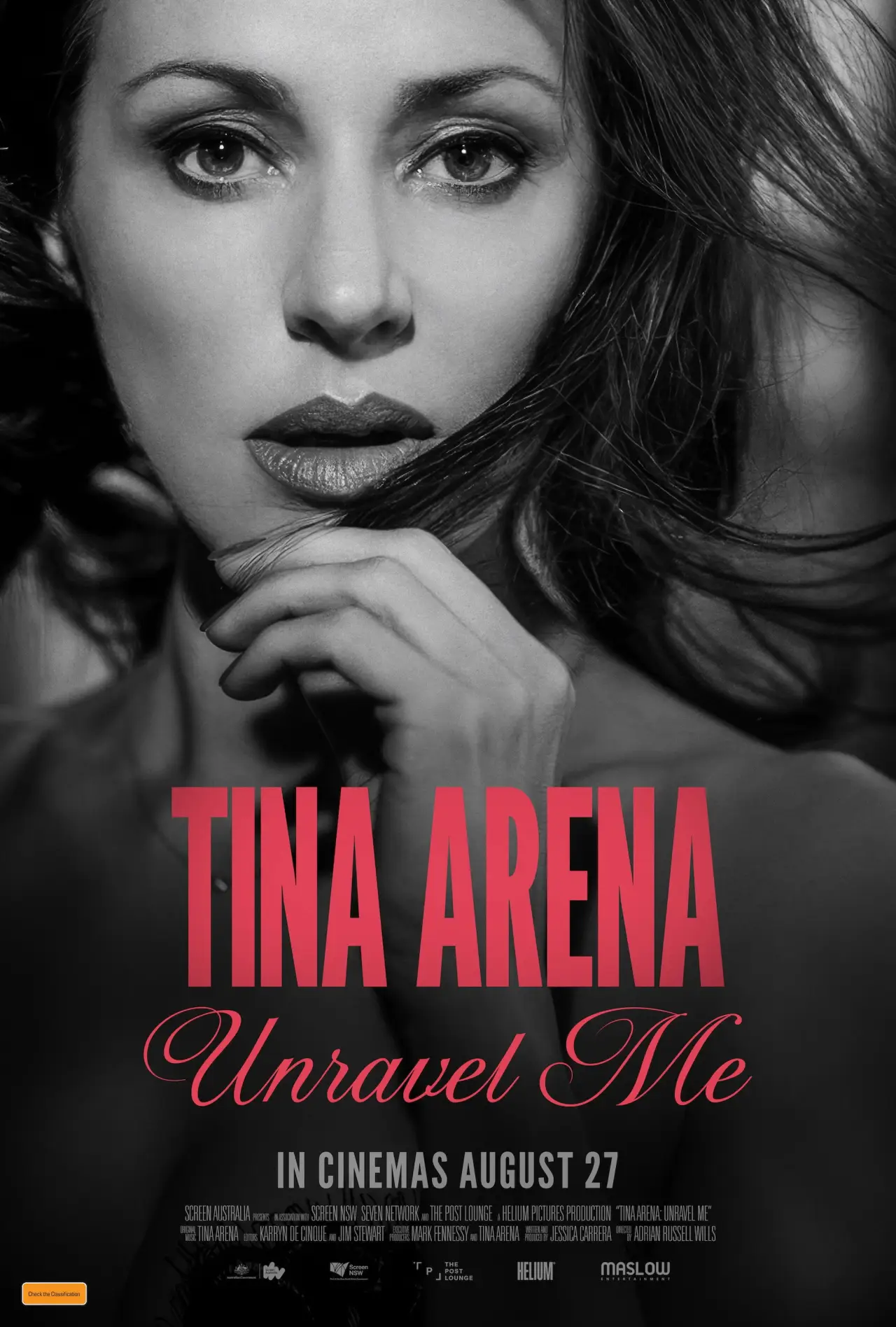Movie poster "Tina Arena: Unravel Me"