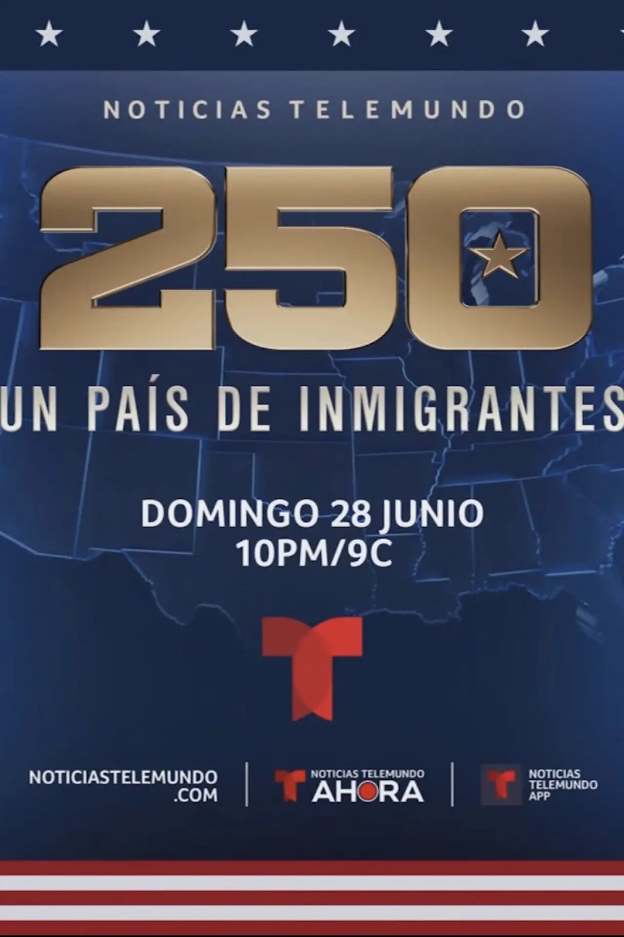 Movie poster "Estados Unidos: 250 Un País de Inmigrantes"