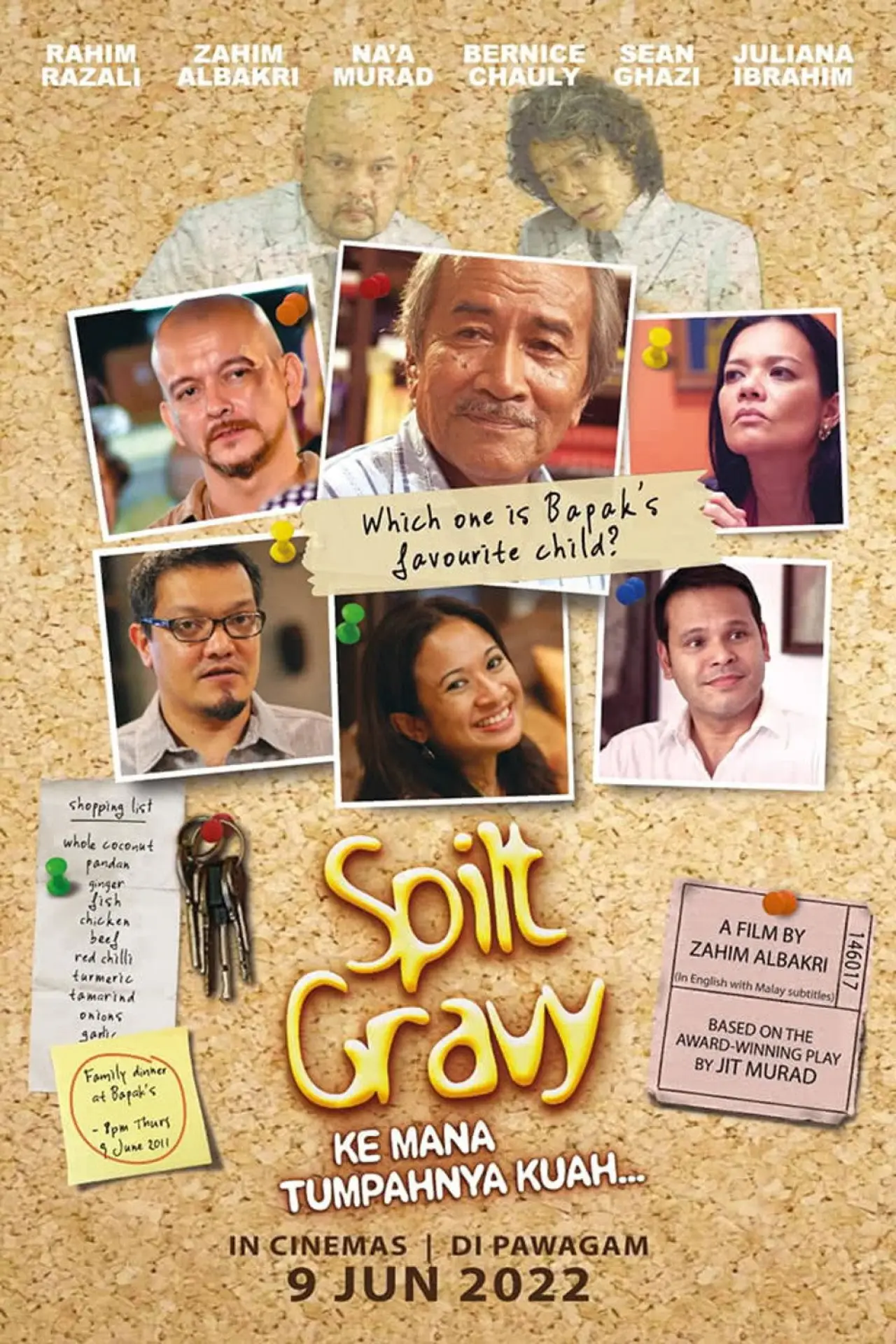 Movie poster "Sinopsis Filem Spilt Gravy / Ke Mana Tumpahnya Kuah"