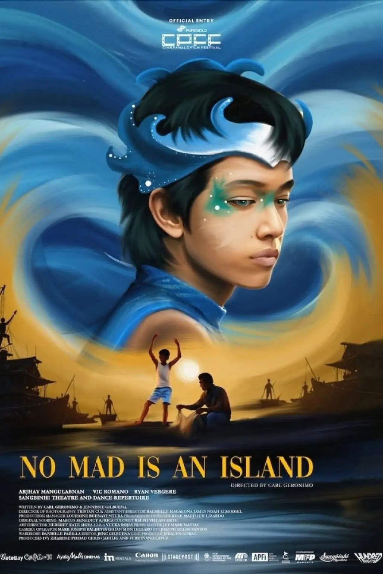 Movie poster "No Mad is an Island"
