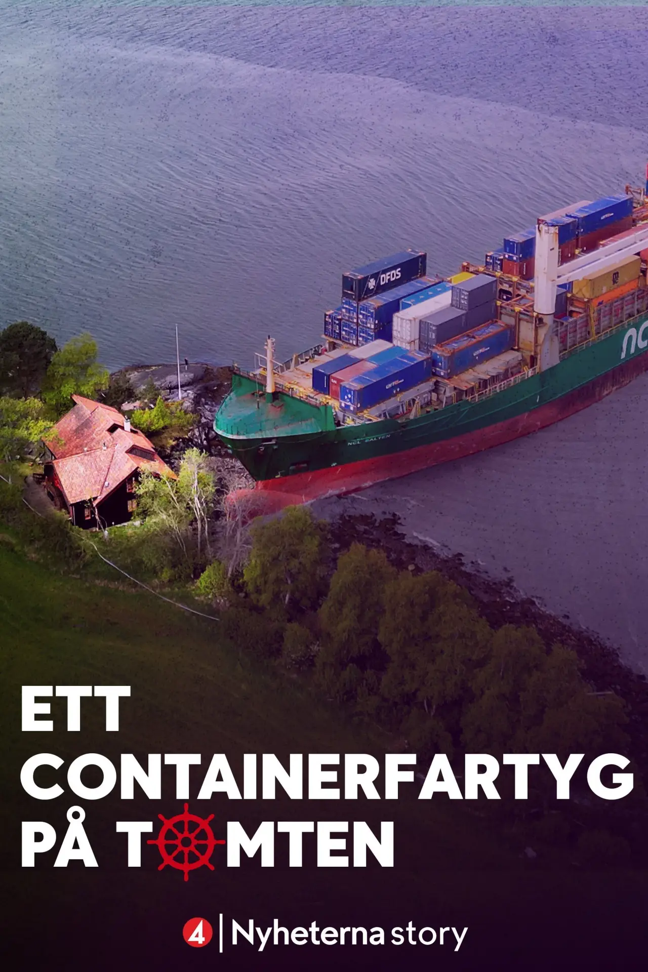 Movie poster "Ett containerfartyg på tomten"