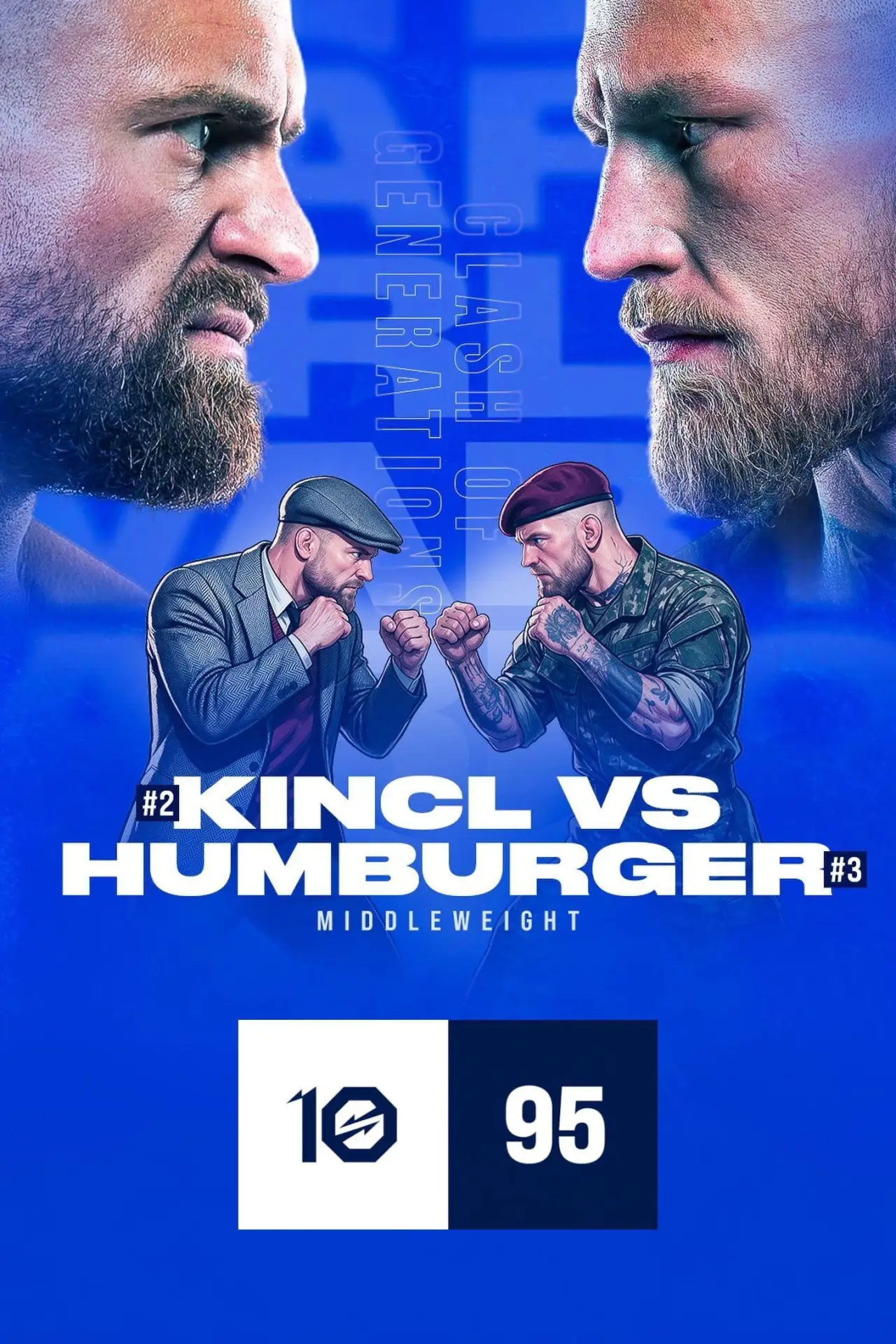 Movie poster "OKTAGON 95: Kincl vs. Humburger"