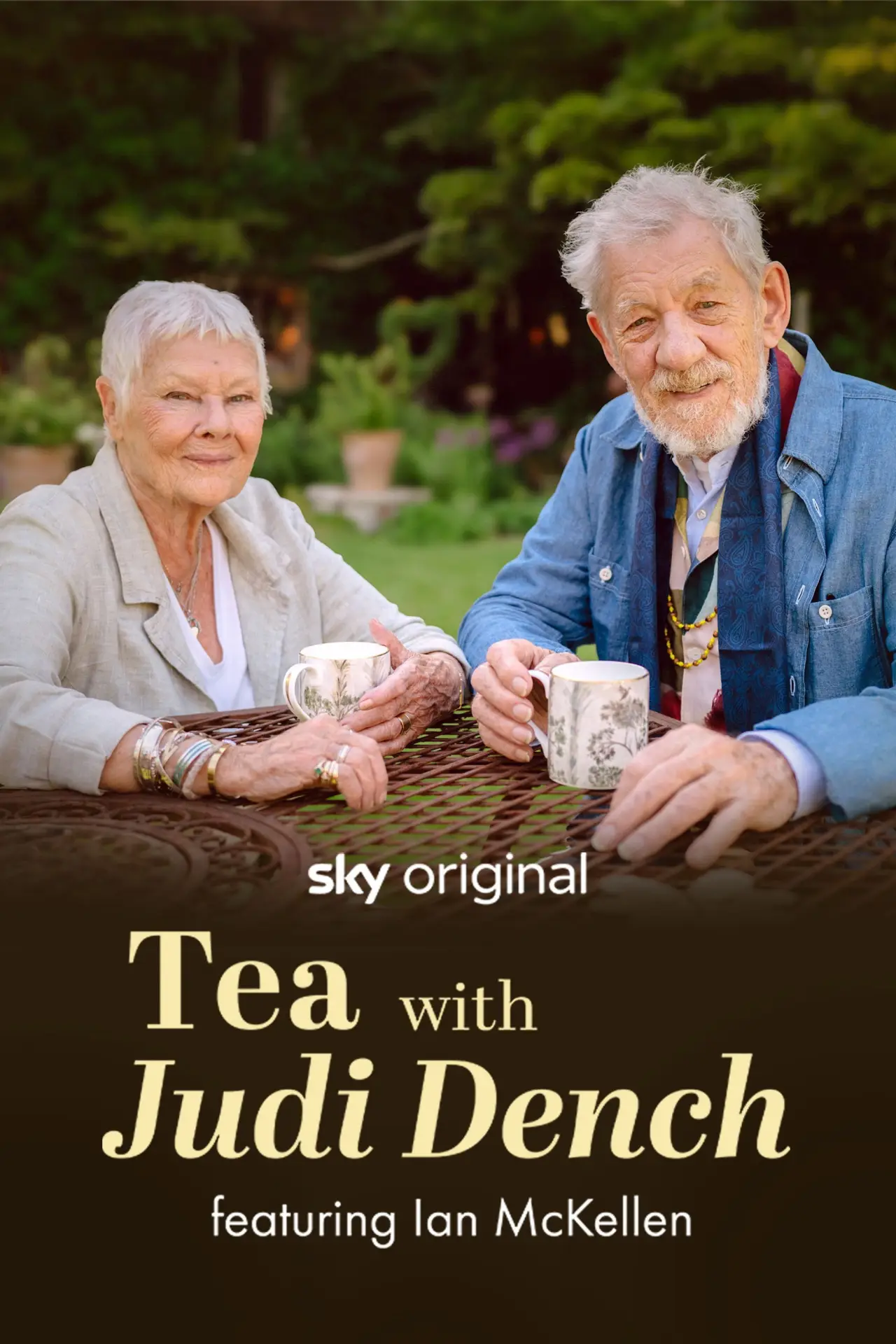 Movie poster "Tea with Judi Dench featuring Ian McKellen"
