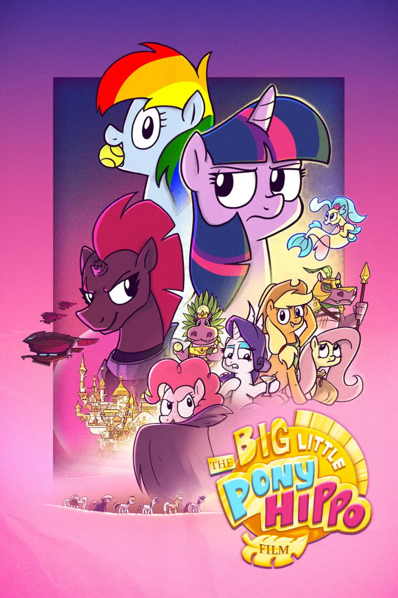 Movie poster "Rainbow Dash Presents: The Big Little Pony Hippo Film"