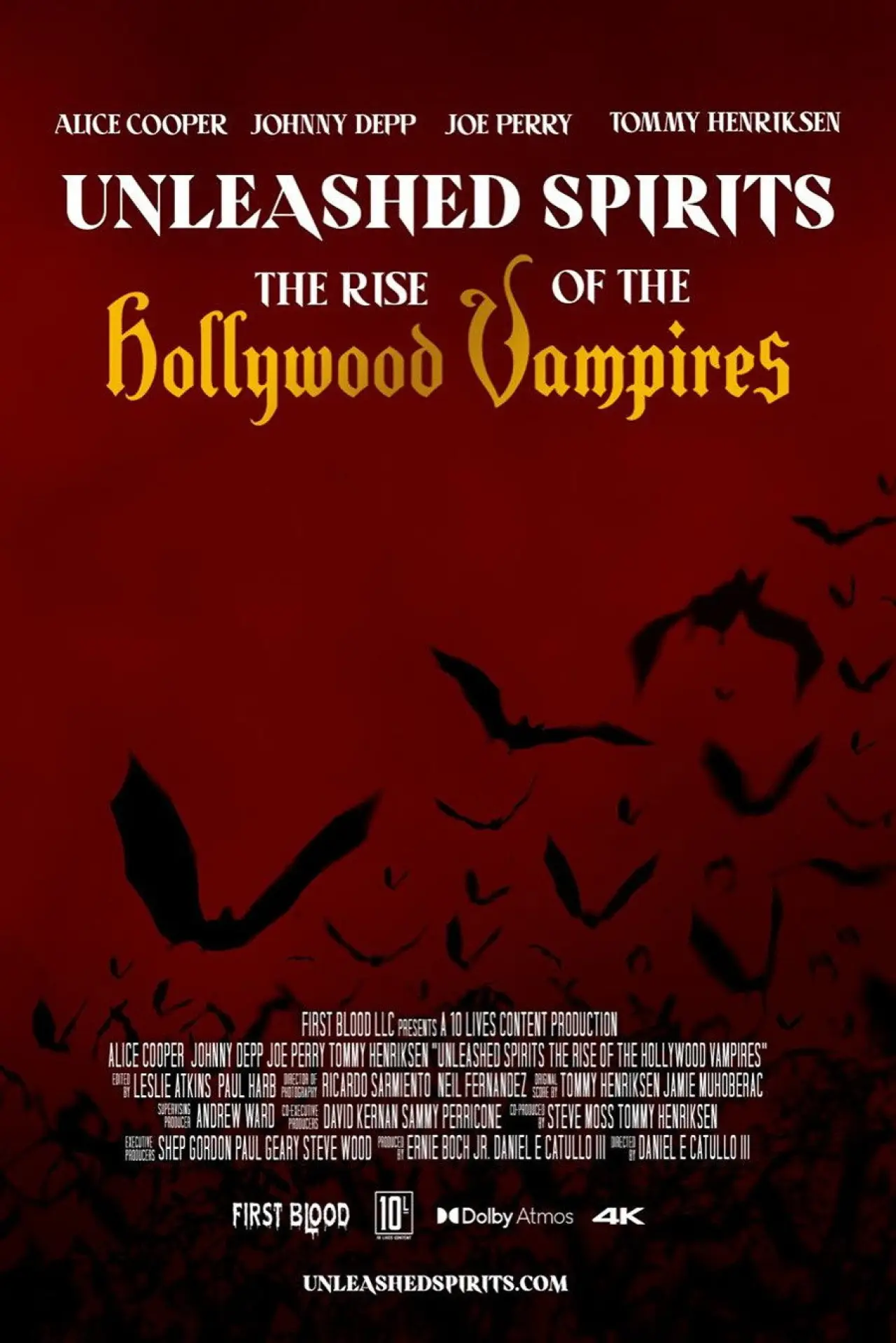Movie poster "Unleashed Spirits: The Rise of the Hollywood Vampires"