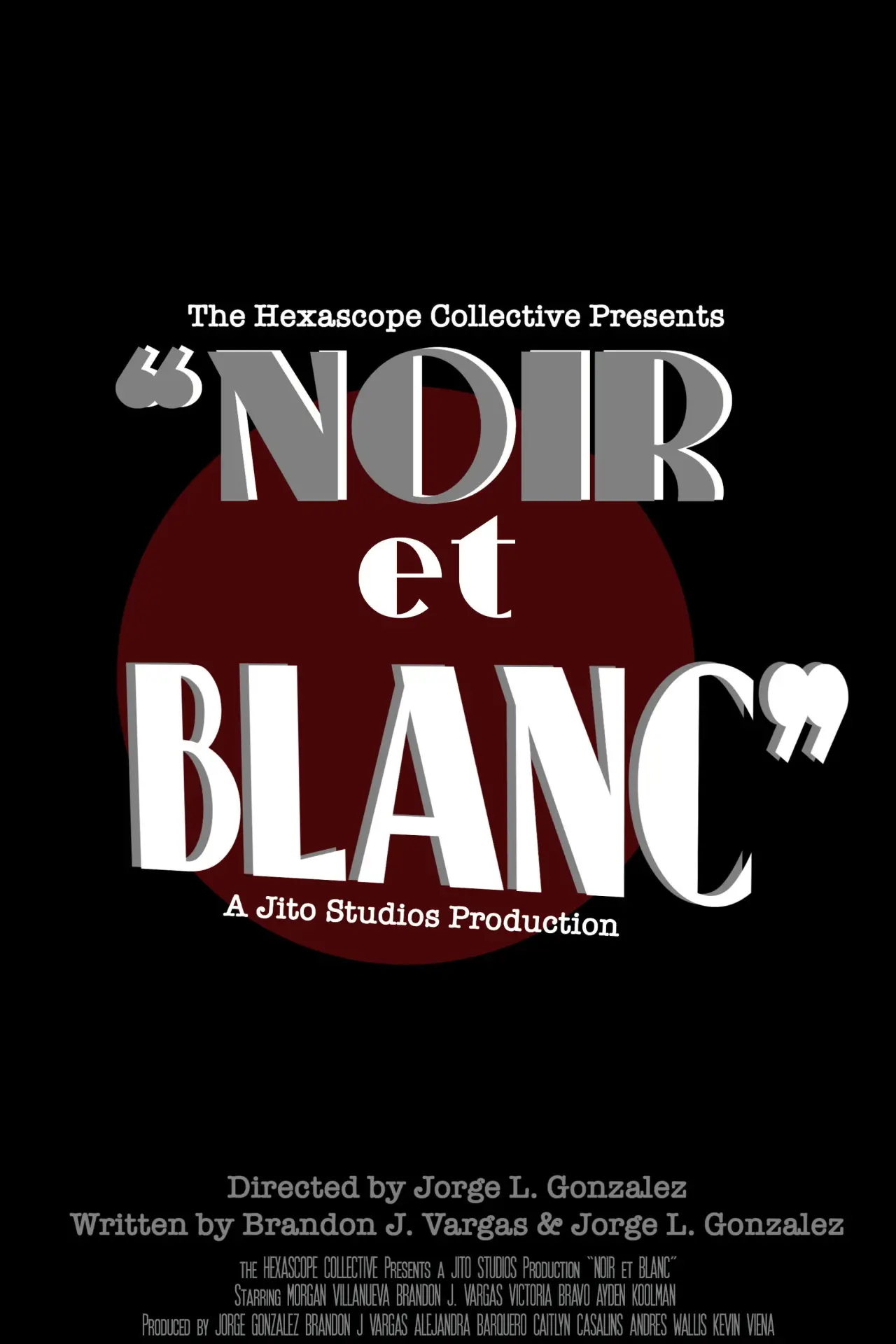 Movie poster "Noir et Blanc"