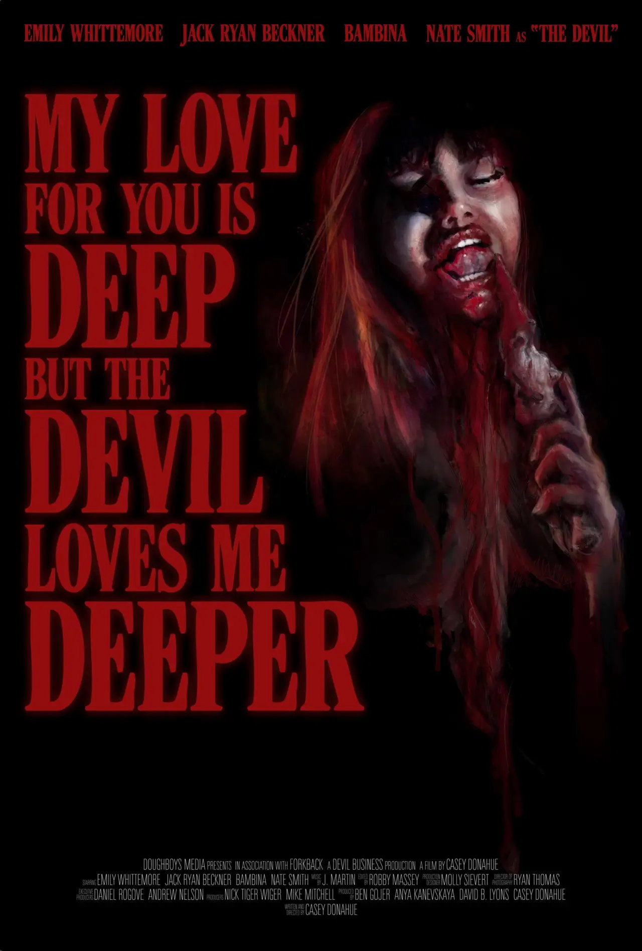 Movie poster "My Love For You Is Deep But the Devil Loves Me Deeper"