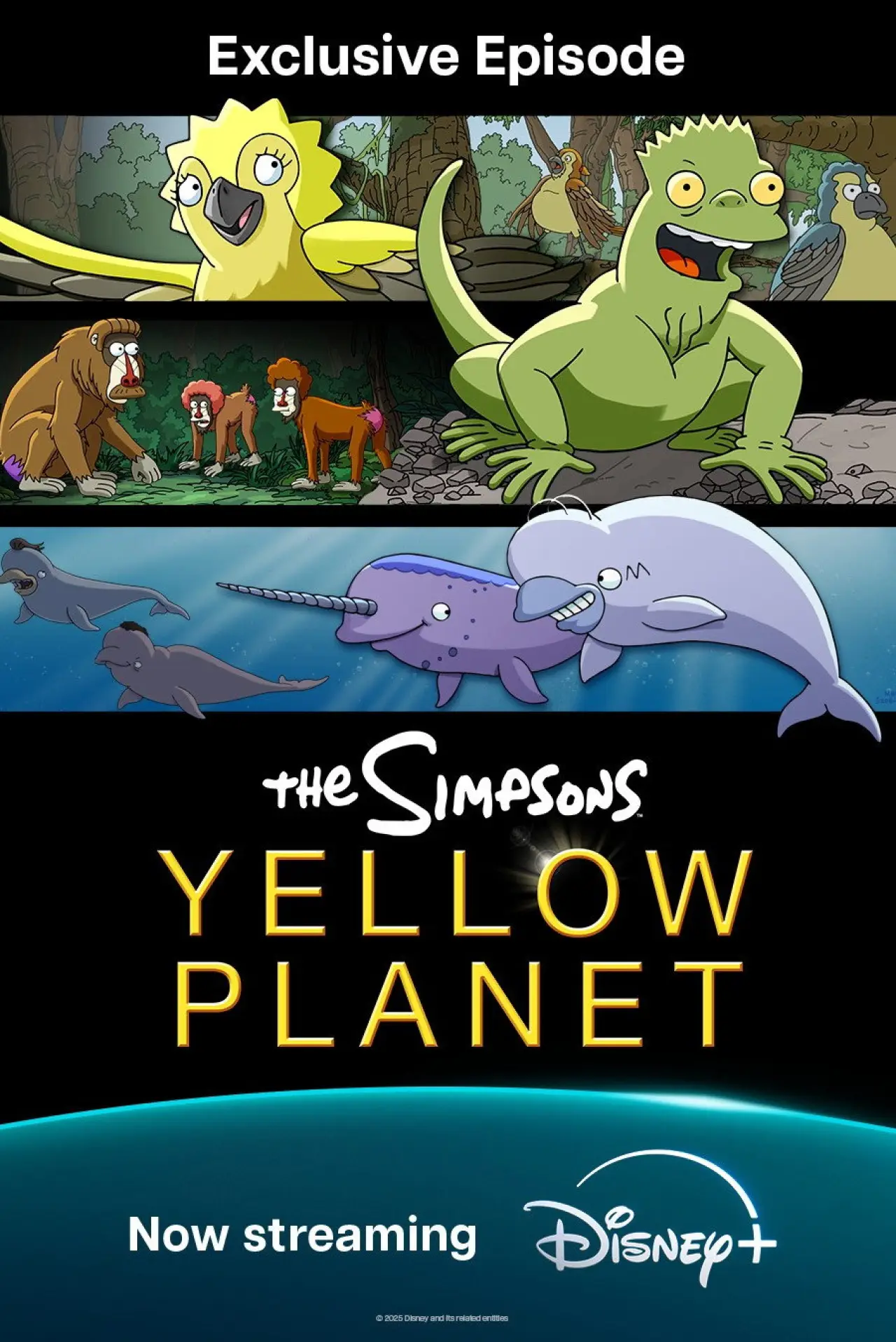 Movie poster "The Simpson: Yellow Planet"
