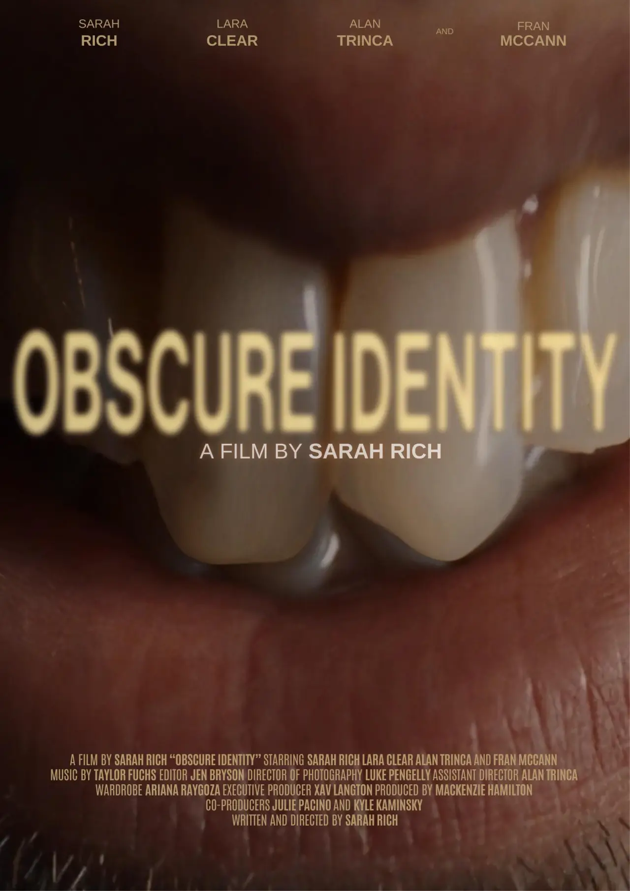 Movie poster "Obscure Identity"