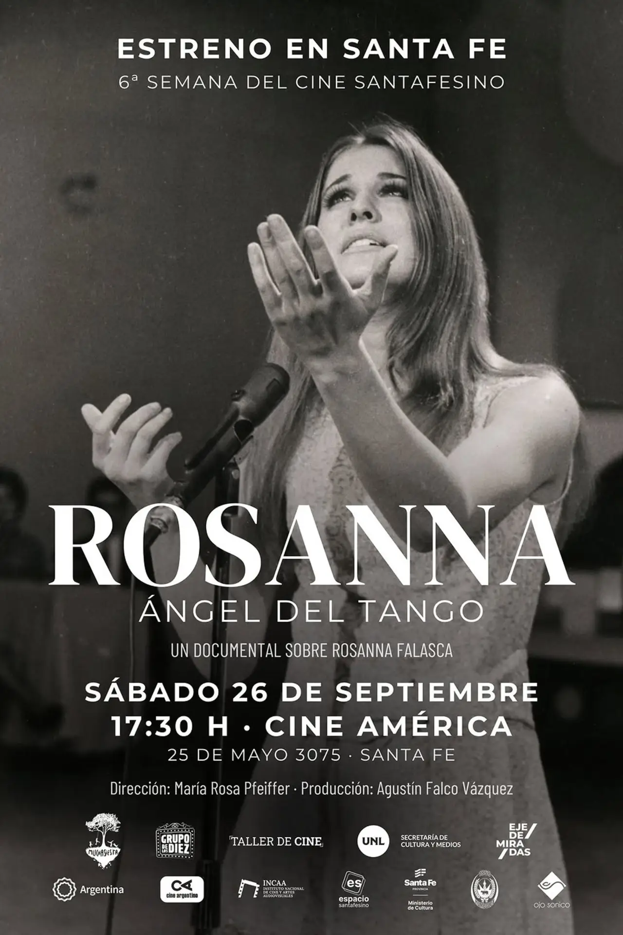 Movie poster "Rosanna, ángel del tango"