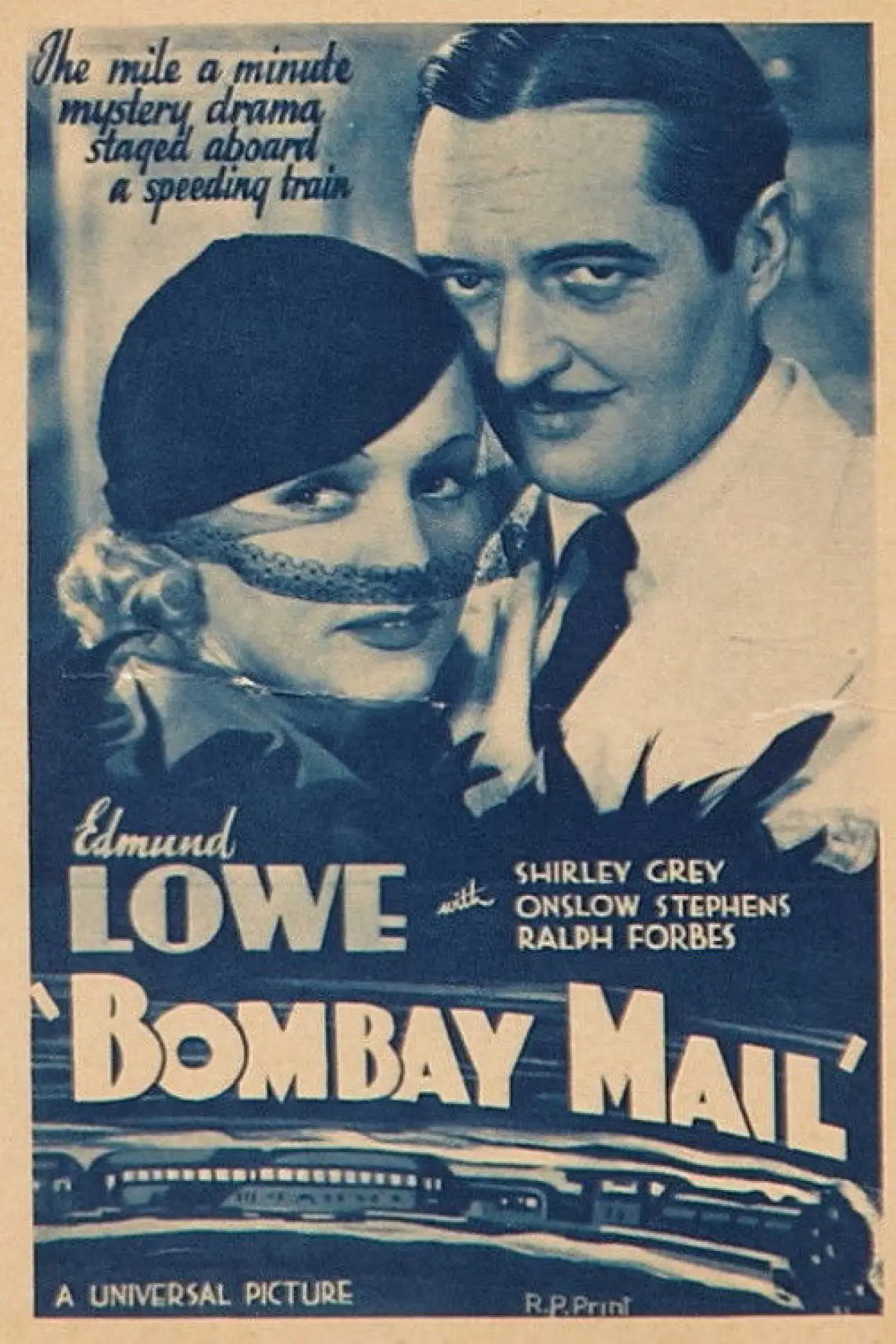 Movie poster "Bombay Mail"