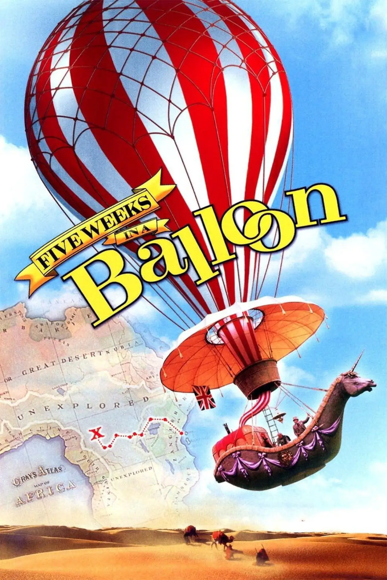 Movie poster "Five Weeks in a Balloon"