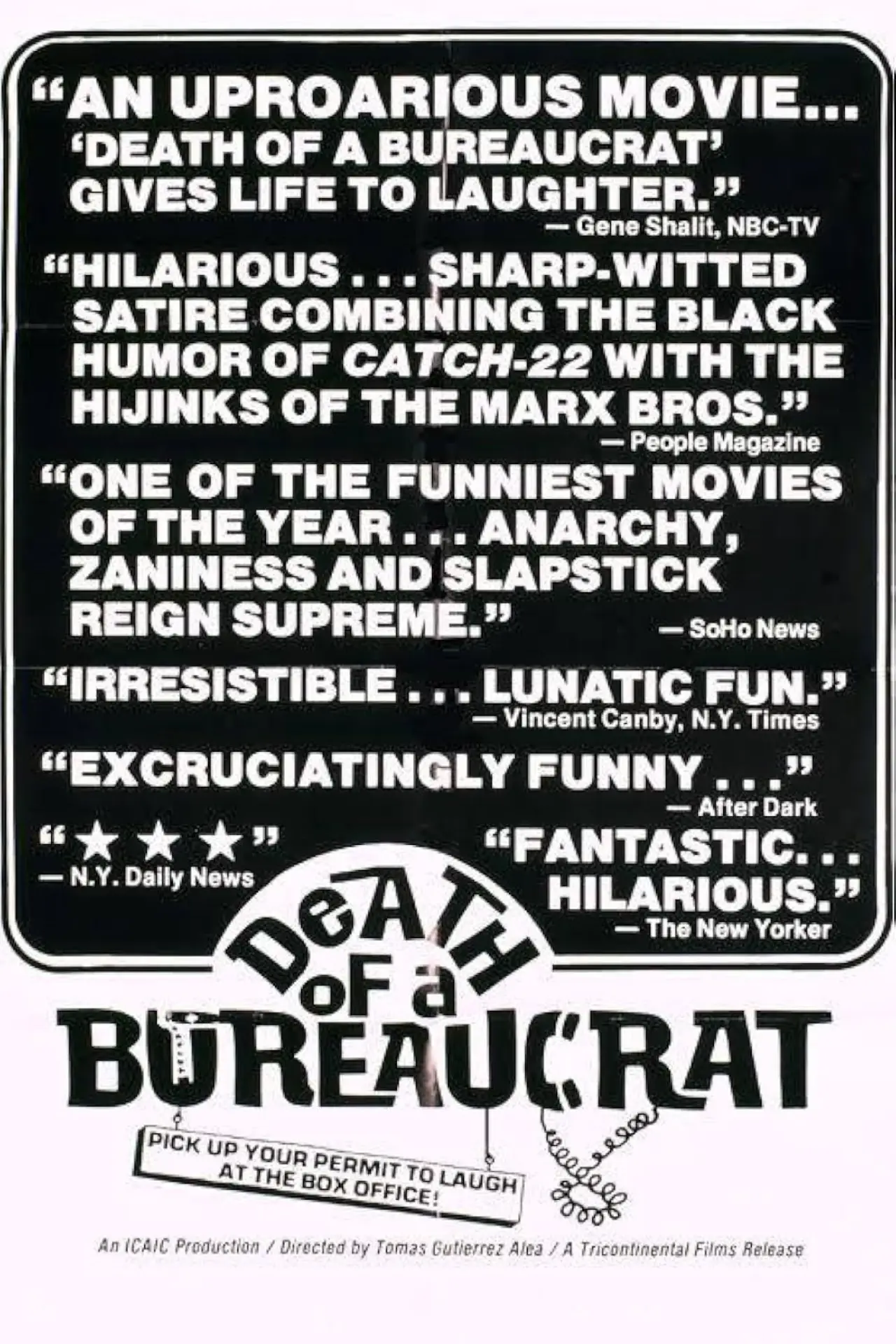 Movie poster "Death of a Bureaucrat"