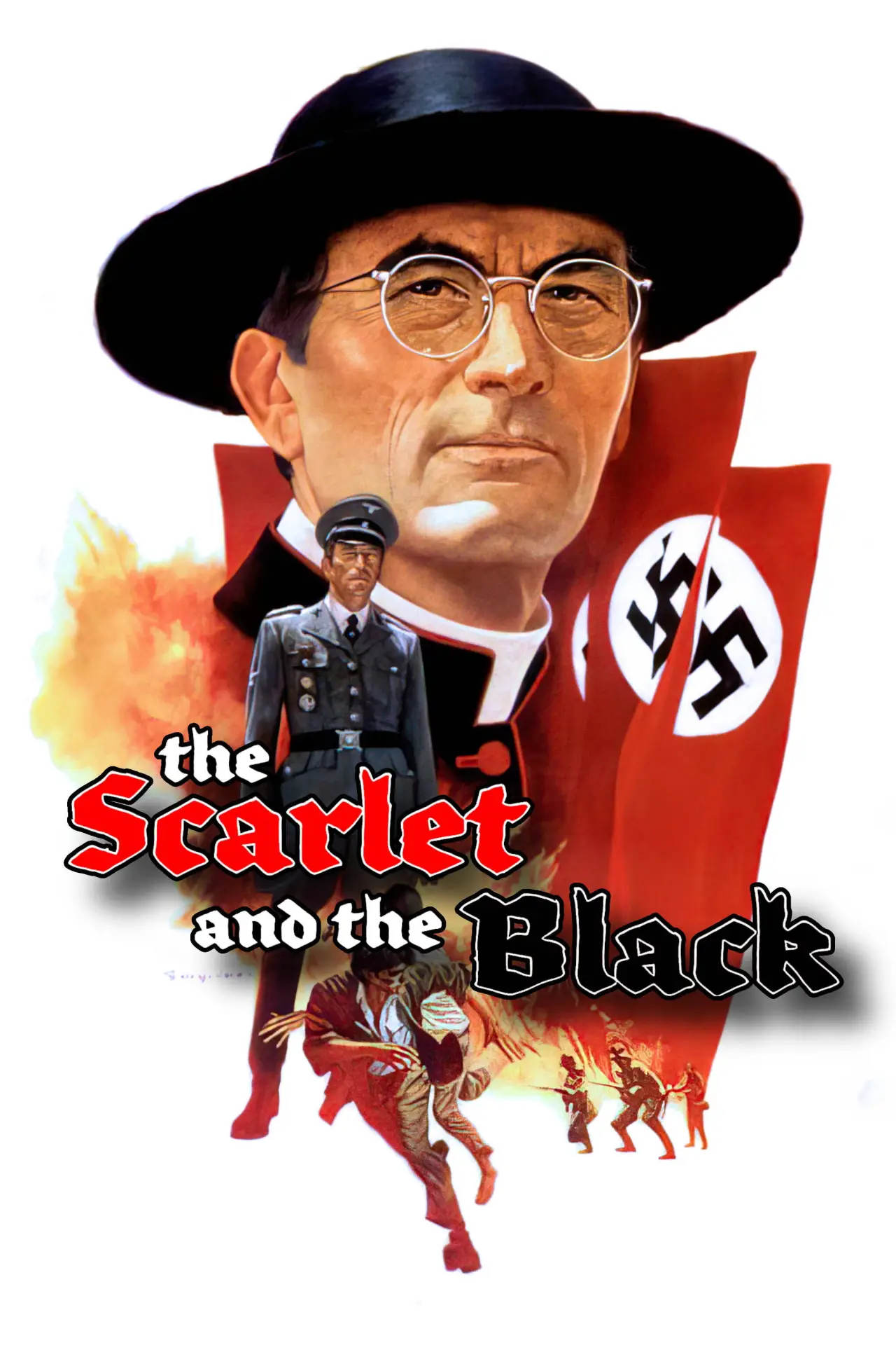 Movie poster "The Scarlet and the Black"