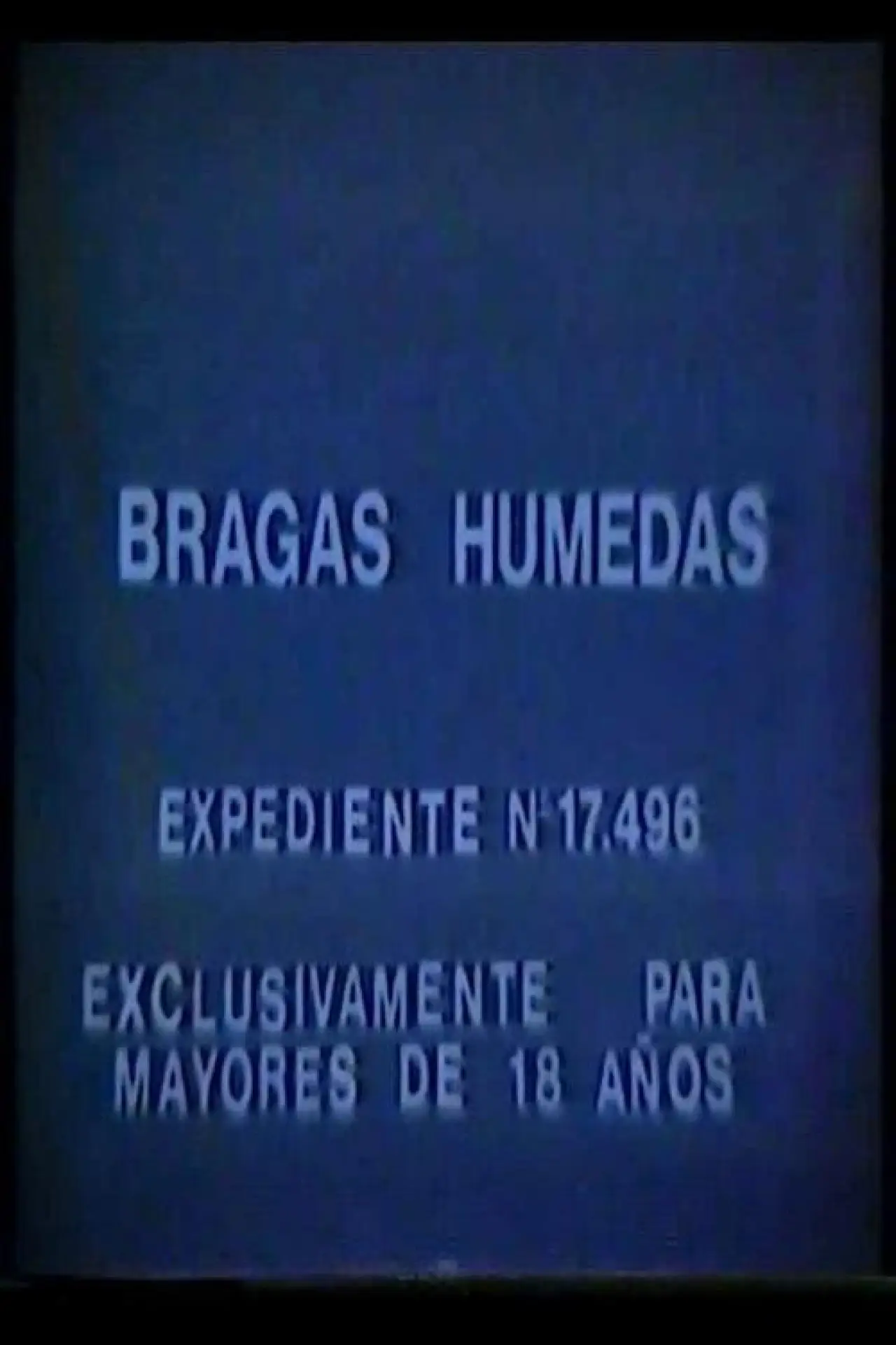 Movie poster "Bragas húmedas"