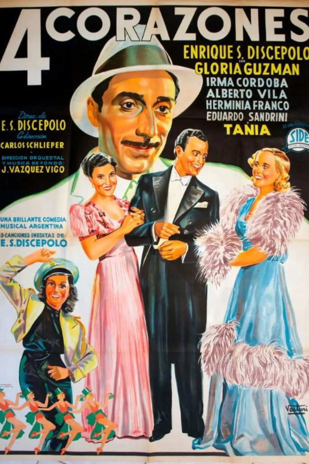 Movie poster "Cuatro corazones"