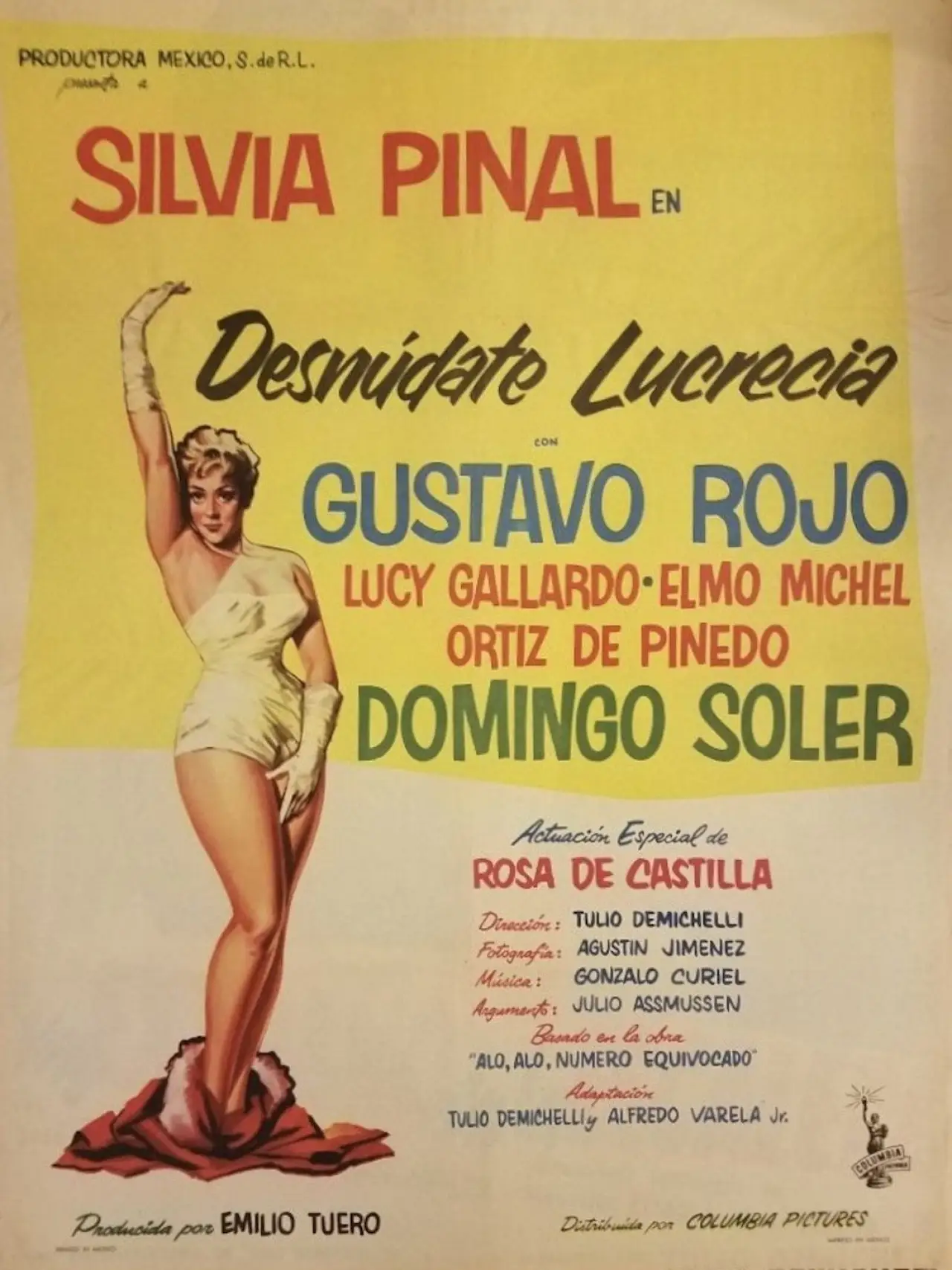 Movie poster "Desnúdate, Lucrecia"