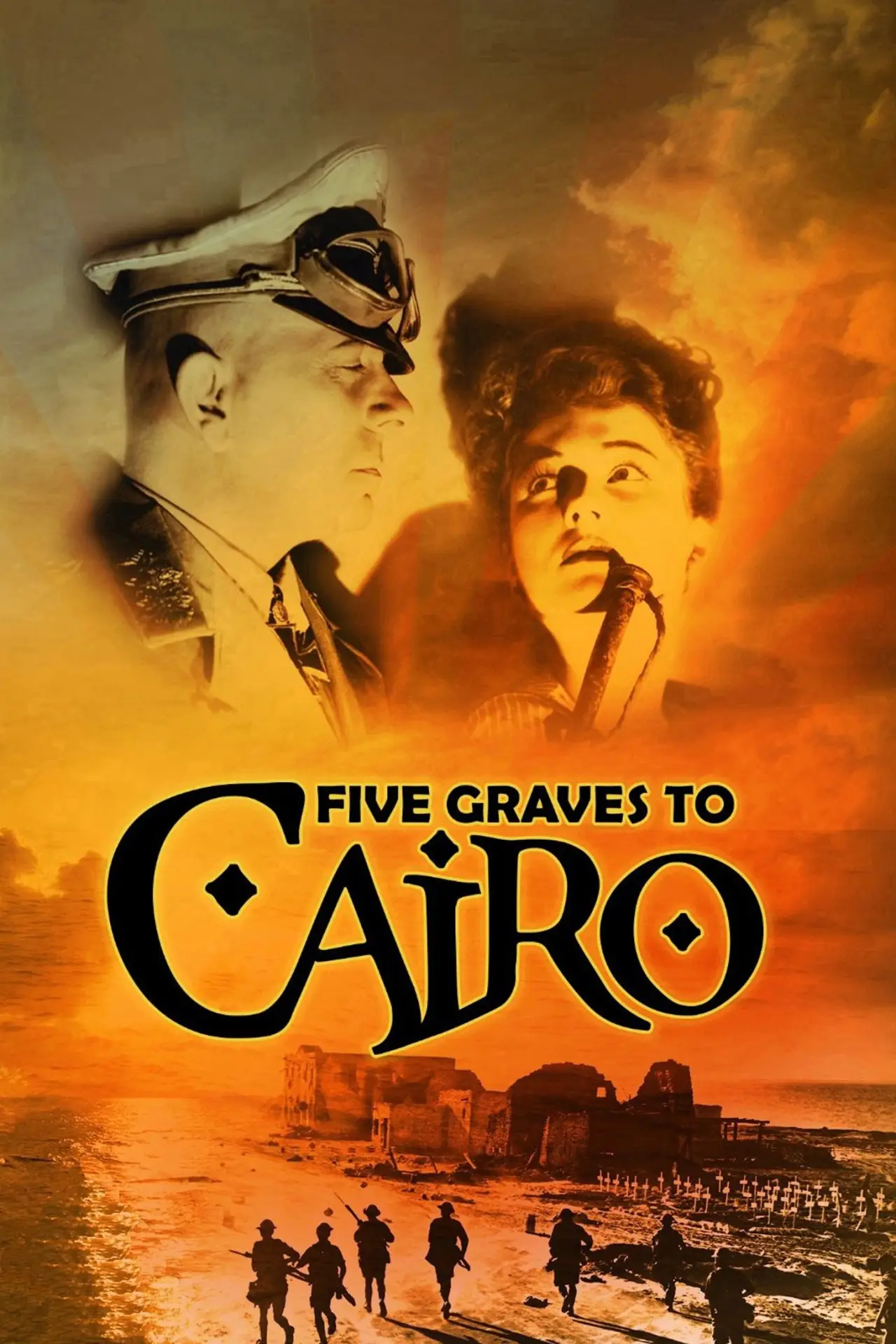 Movie poster "Five Graves to Cairo"