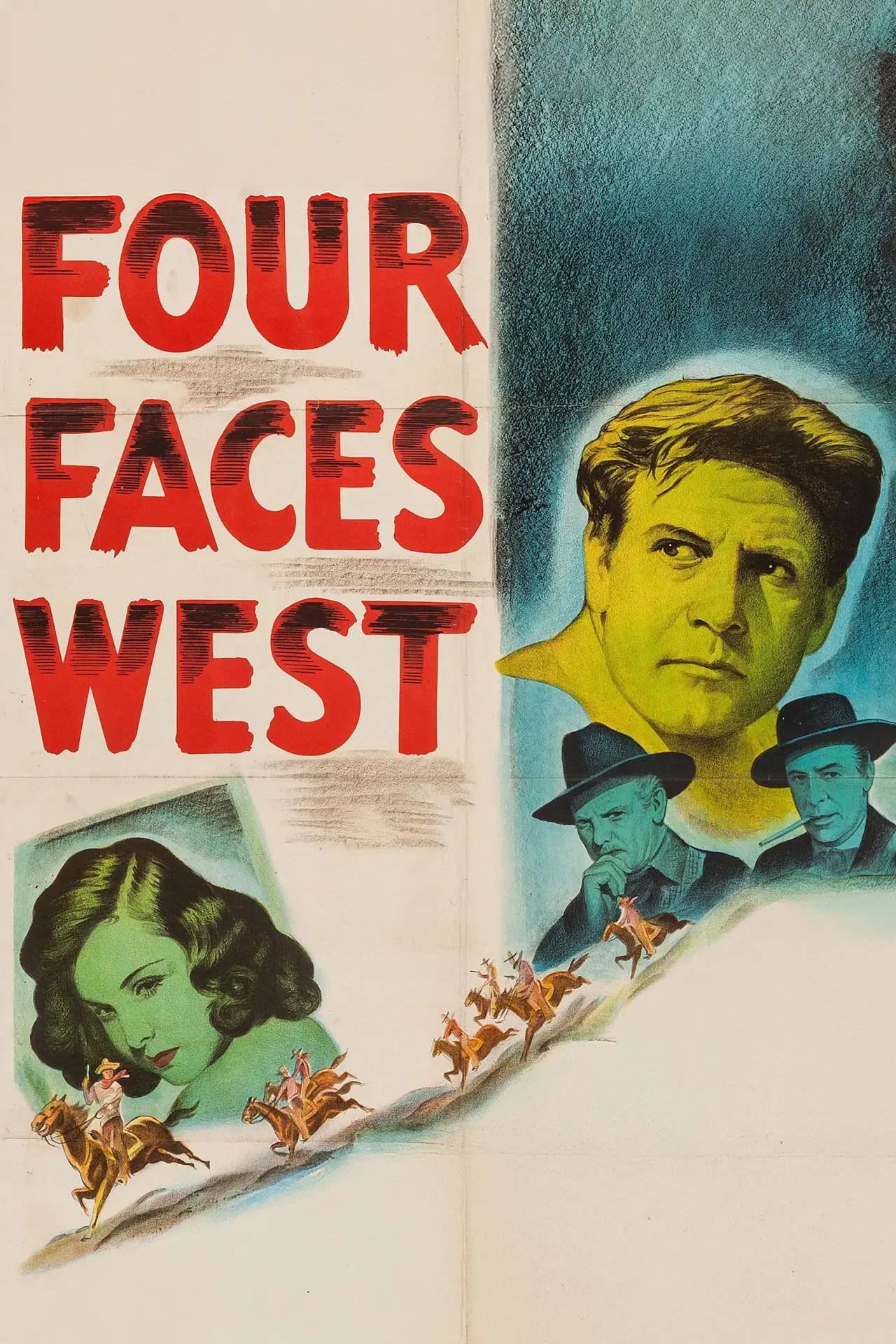 Movie poster "Four Faces West"