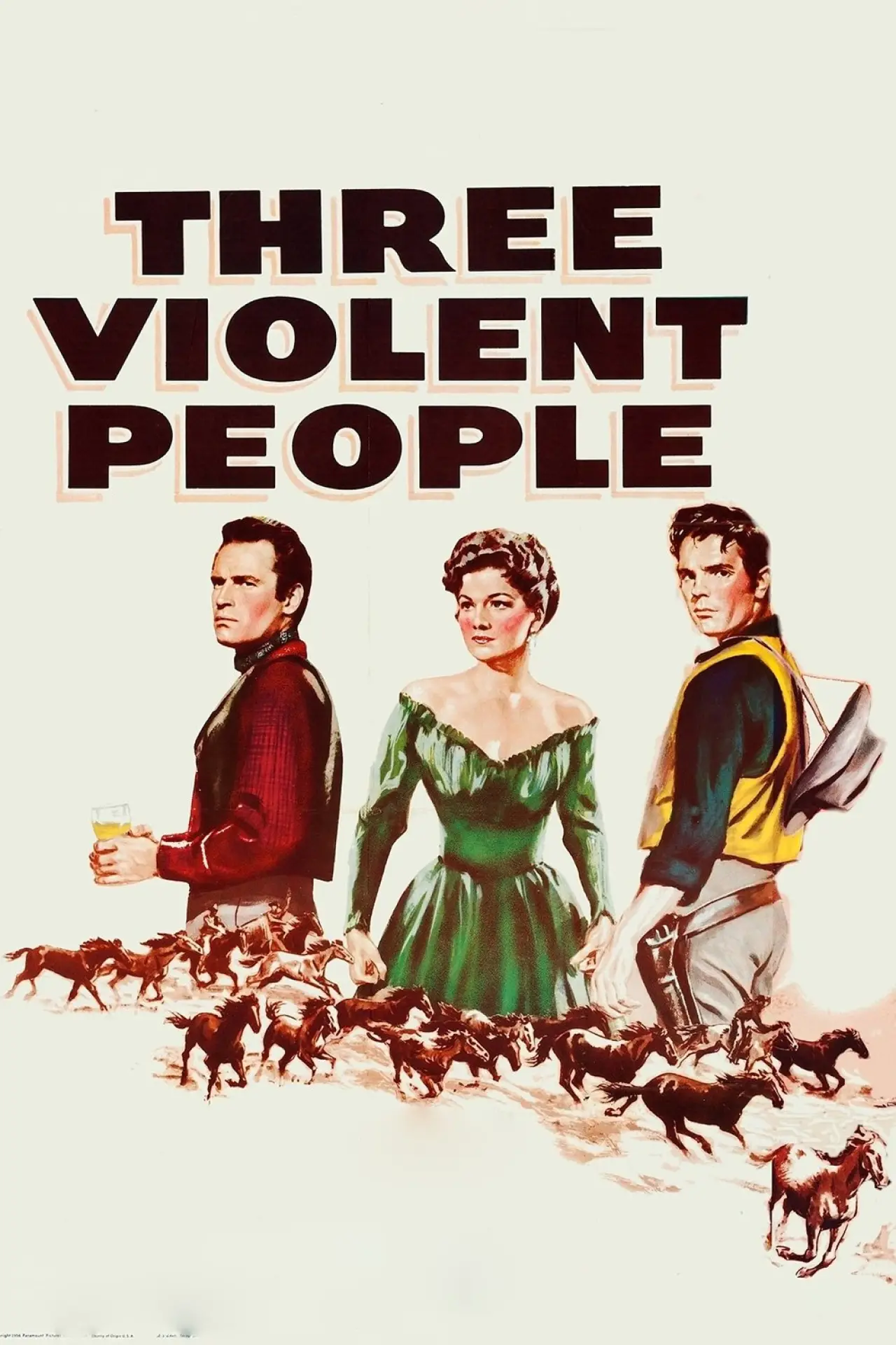 Movie poster "Three Violent People"