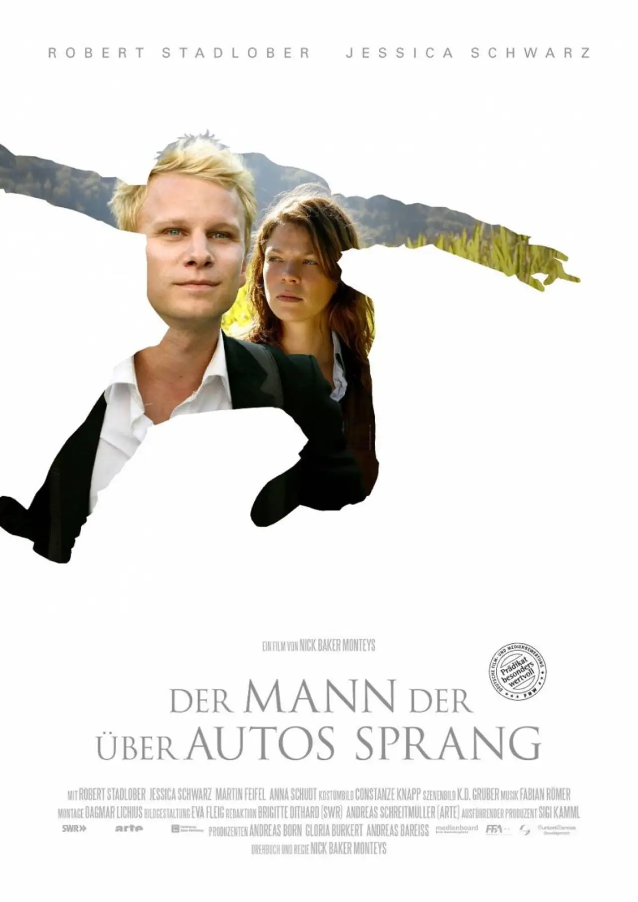 Movie poster "Der Mann, der über Autos sprang"