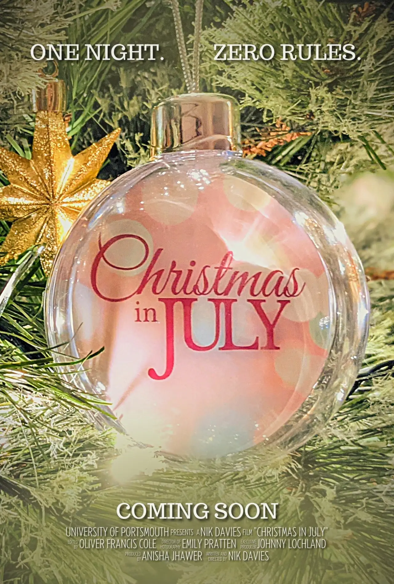 Movie poster "Christmas in July"