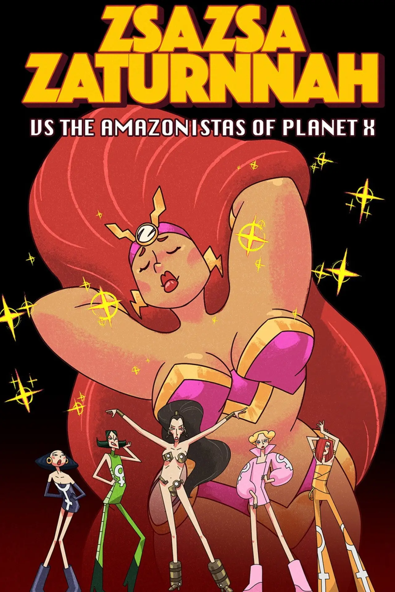 Movie poster "ZsaZsa Zaturnnah vs The Amazonistas of Planet X"