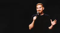 Backdrop to the movie "Andrew Santino: White Noise" #853384