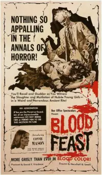 Poster to the movie "Blood Feast" #1063007