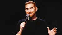 Backdrop to the movie "Andrew Santino: White Noise" #869735