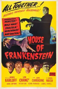 Poster to the movie "House of Frankenstein" #949088