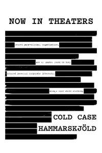 Poster to the movie "Cold Case Hammarskjöld" #1096481