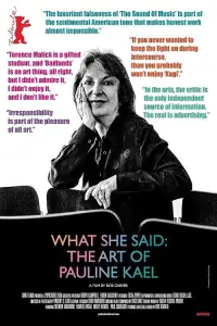 Poster to the movie "What She Said: The Art of Pauline Kael" #1129743
