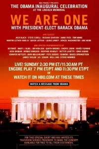 Poster to the movie "We Are One: The Obama Inaugural Celebration at the Lincoln Memorial" #1125158