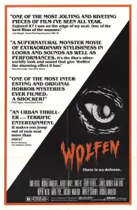 Poster to the movie "Wolfen" #701102