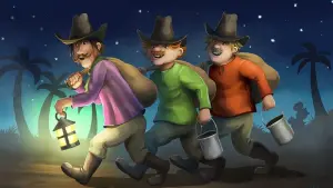 Backdrop to the movie "Three Robbers and a Lion" #197389