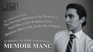 Backdrop to the movie "The Puzzling Dilemma of the Death of a Dead Man at 656 Worthing Road, Brighton, BN11 1SX, on the 5th of March Starring: The World
