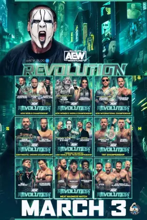Poster to the movie "AEW: Revolution" #740226