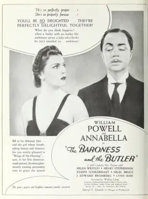Poster to the movie "The Baroness and the Butler" #831923