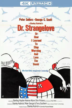 Poster to the movie "Dr. Strangelove or: How I Learned to Stop Worrying and Love the Bomb" #85426