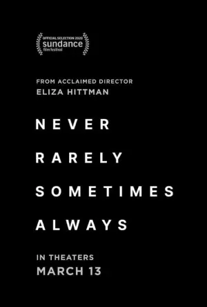 Poster to the movie "Never Rarely Sometimes Always" #103990