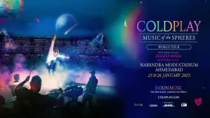 Backdrop to the movie "Coldplay: Music Of The Spheres World Tour - Live at Narendra Modi Stadium/India" #734511