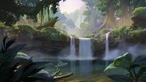 Backdrop to the movie "Gorillaz Present: The Mountain, The Moon Cave and The Sad God" #812376