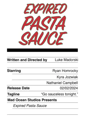 Movie poster "Expired Pasta Sauce"